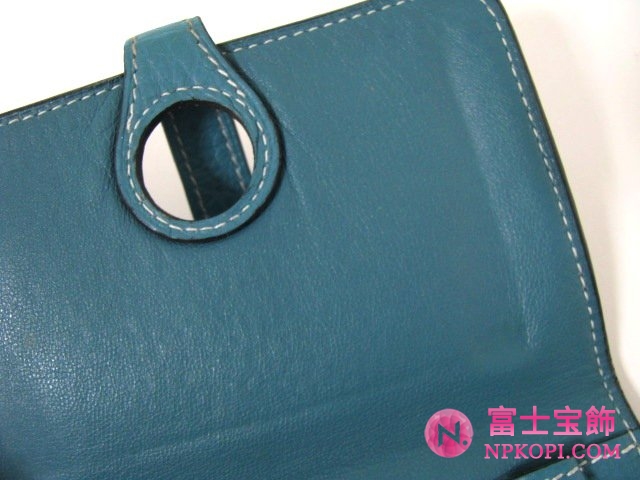 エルメスドゴンカードケースブルージーン（金具：シルバー）HERMES328027